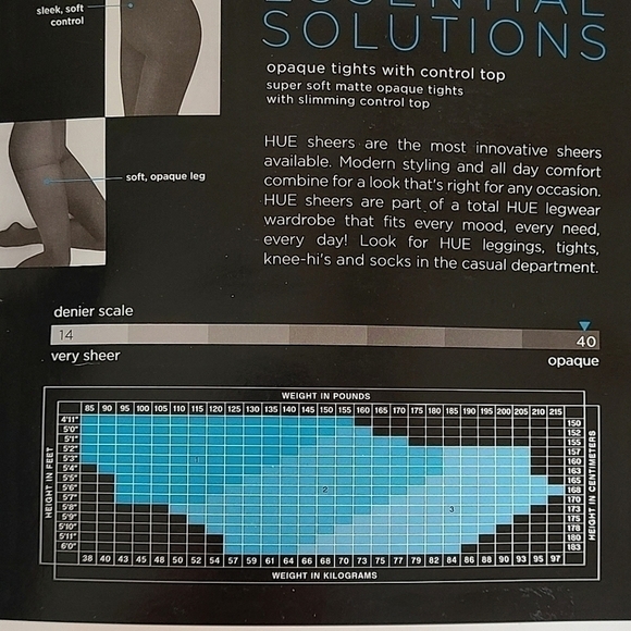 HUE • Opaque Hoisery & French Lace Thigh Hoisery - Picture 4 of 6